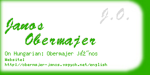 janos obermajer business card